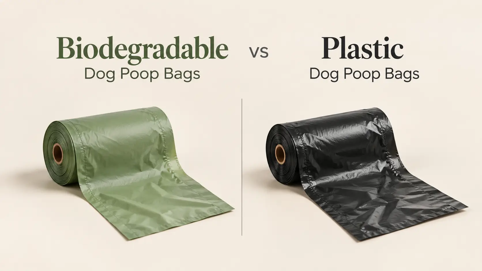 Biodegradable vs plastic dog poop bags comparison
